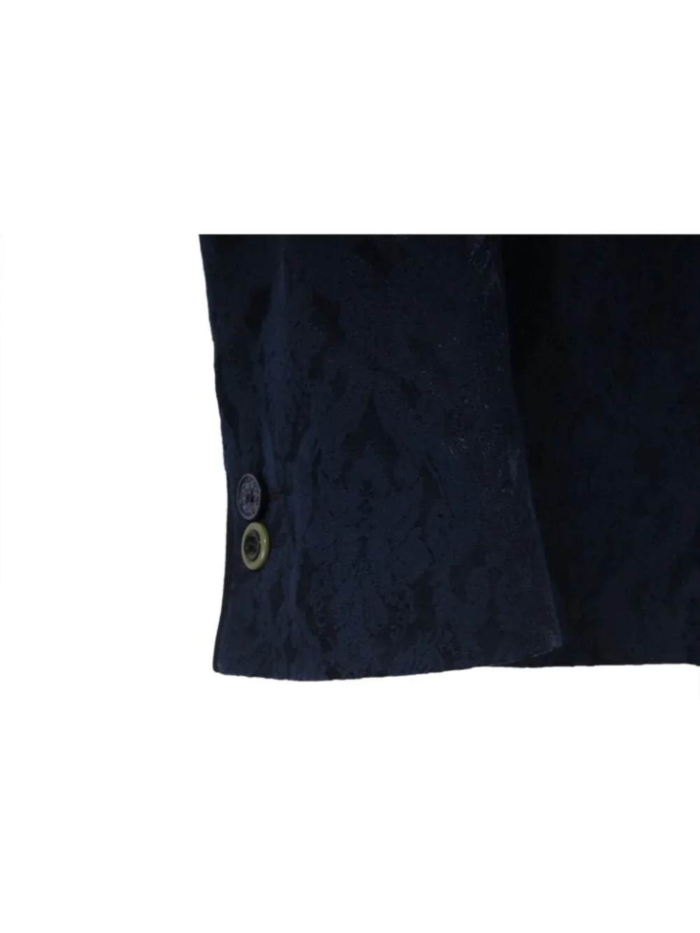 Ted Baker Jacquared Print Blazer Size Large 44 R Navy Blue Viscose Cotton Blend
